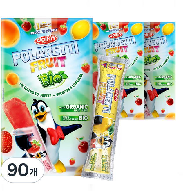 폴라레티 유기농 후르츠 바이오 아이스바, 40ml, 90개