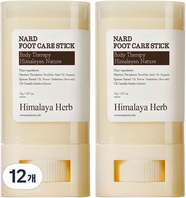 나드 발각질 보습 풋케어 스틱, 1개입, 12개, 19g