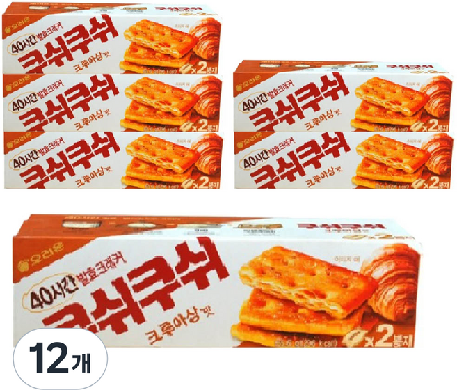 오리온 쿠쉬쿠쉬 크루아상, 65.6g, 12개