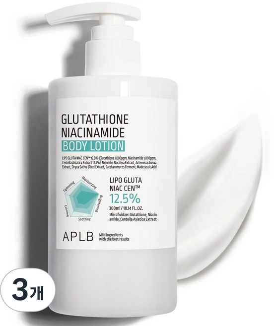 APLB 글루타치온 나이아신아마이드 바디로션, 300ml, 3개 - 쿠팡