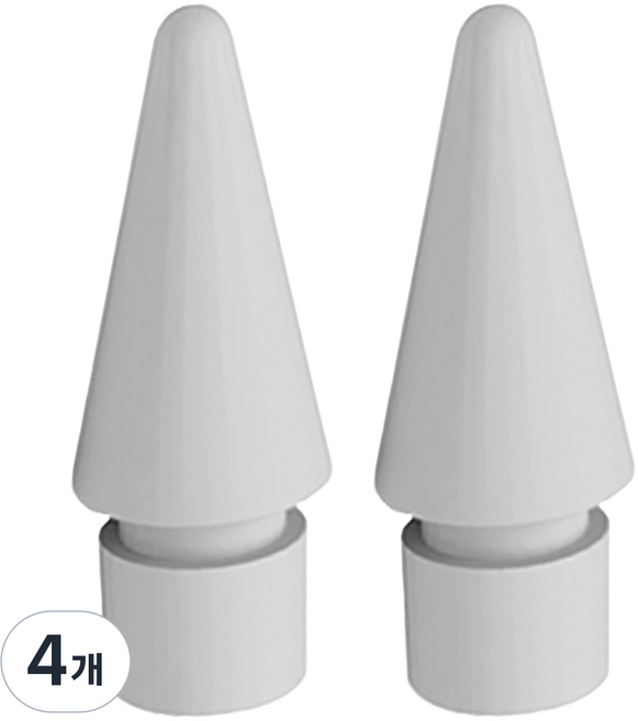 redbean Apple Pencil 筆尖 Tips Pro 第2代 第1代 硬質款 CP-H1PT-GY, 灰色, 4個