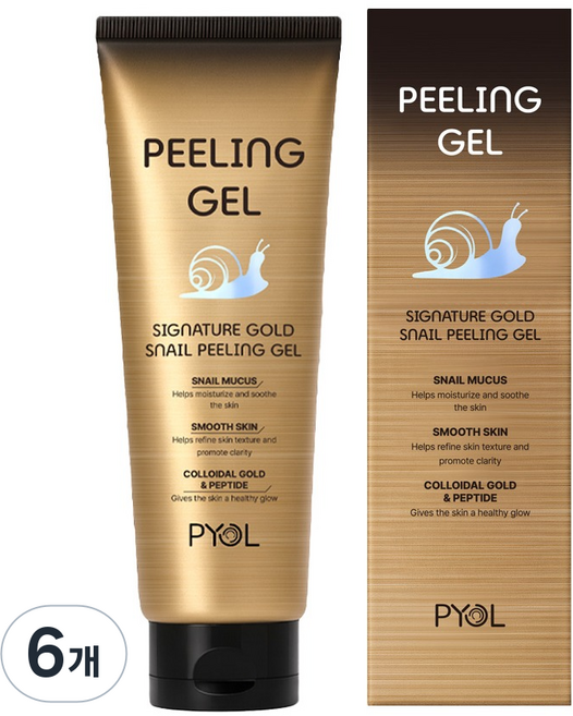 프욜 시그니처 골드 스네일 필링 젤, 160g, 6개