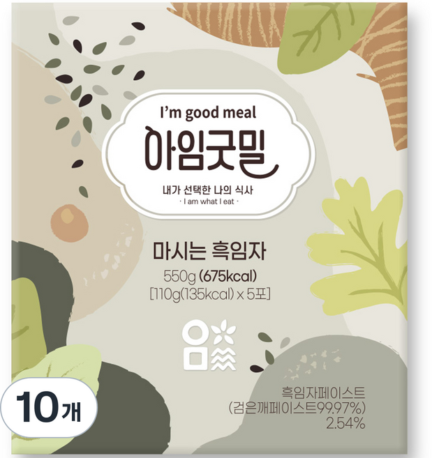 엄마사랑 아임굿밀 마시는 흑임자 두유, 110g, 10개