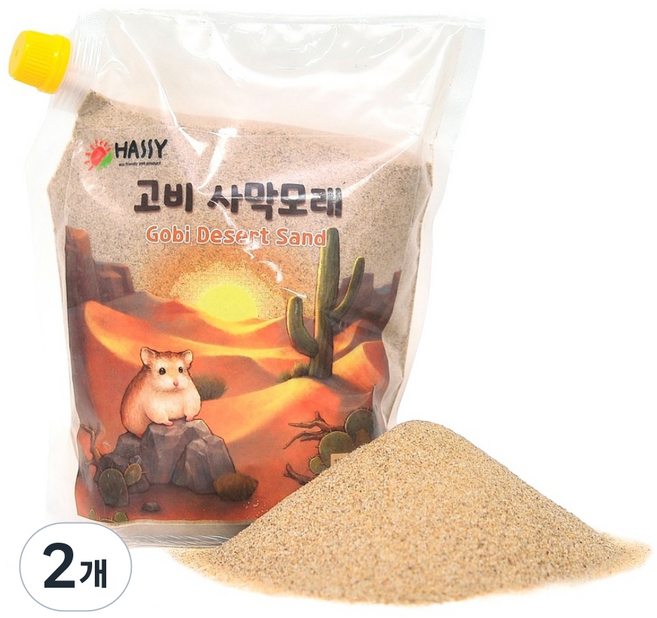 해씨 햄스터 고비 사막 화장실모래, 2kg, 2개