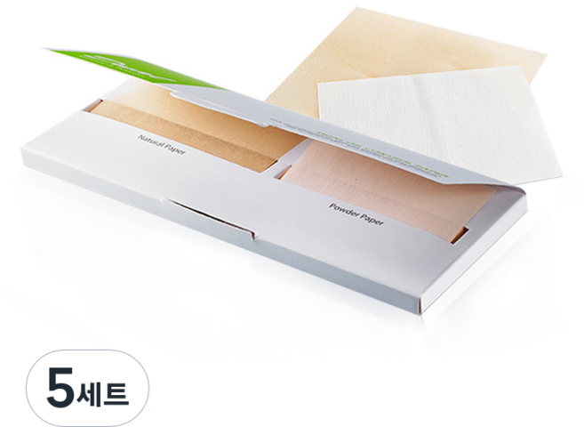 CNP차앤박 듀얼오일컨트롤 페이퍼 60p + 100p 세트, 160매입, 5개