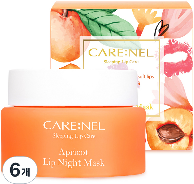 까레넬 살구 립 나이트 마스크 23g, 6개