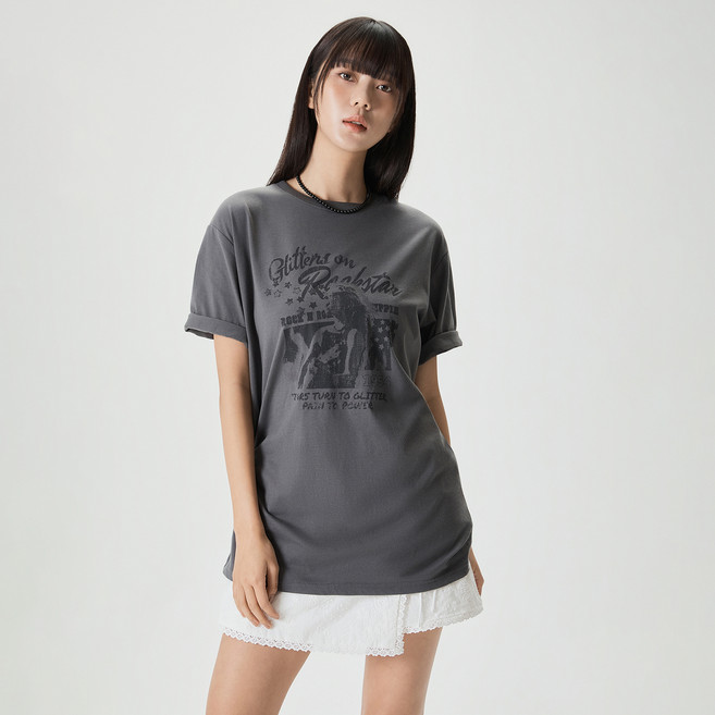 미쏘 여성용 오버핏 FG 티셔츠 HWF351A RE