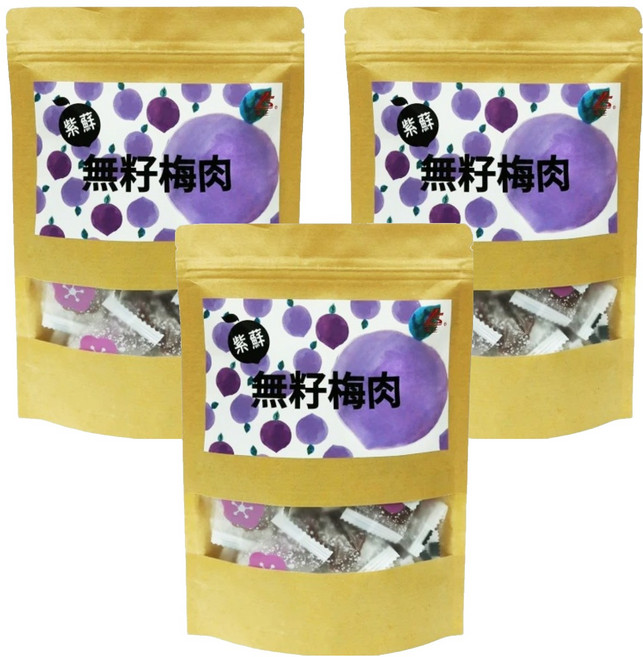 同正 紫蘇無籽梅肉, 150g, 3袋