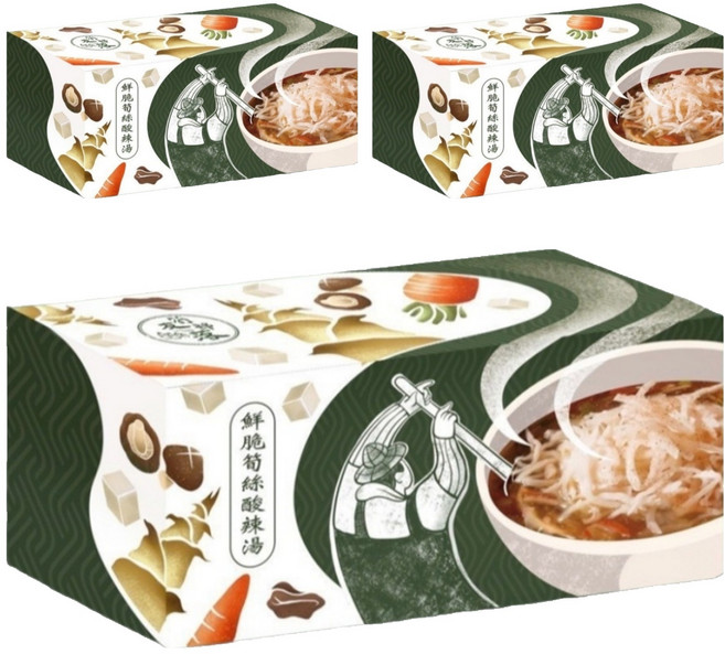 BAMBOO TRIBE 筍友部落 鮮脆筍絲酸辣湯 純素 6包, 225g, 3盒