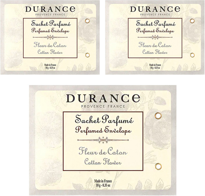 DURANCE 朵昂思 香封 10g 法國製香氛袋, 棉花田, 3包