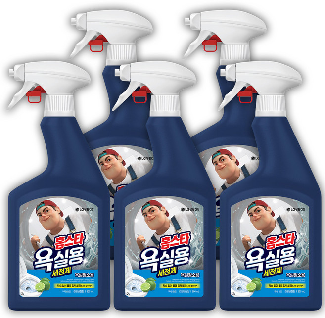 엘지 홈스타 욕실용 세정제 라임바질향, 900ml, 5개