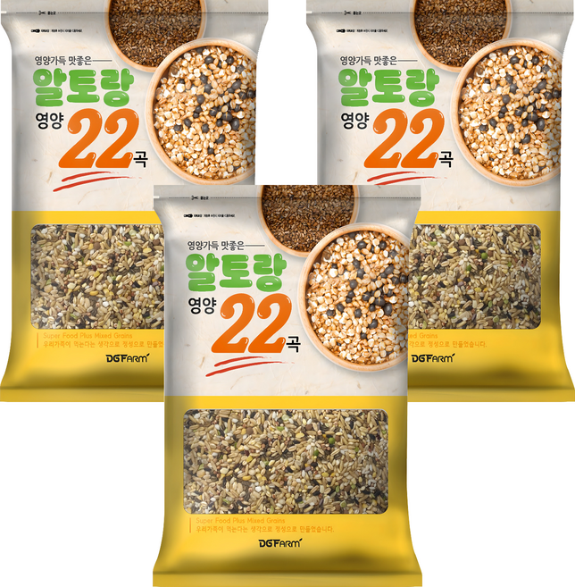 대구농산 알토랑 맛있고 건강한 혼합 22곡, 2kg, 3개