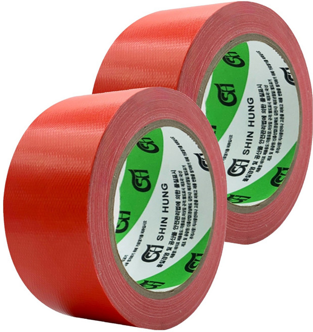 신흥 국산 대용량 라바 청면테이프 48mm x 25M 빨강, 2개