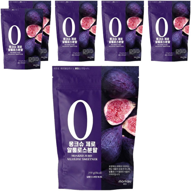 몽크슈 제로 알룰로스 분말, 350g, 6개