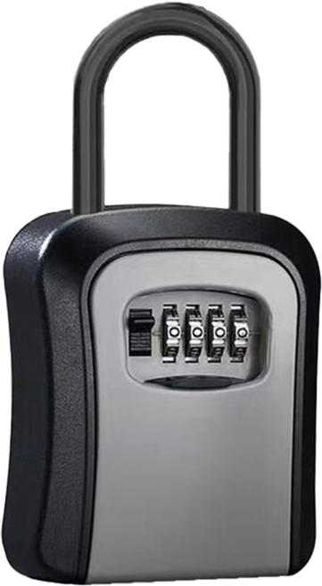 密碼鑰匙盒 把手挂鉤式 大號 黑色 380g, 1個