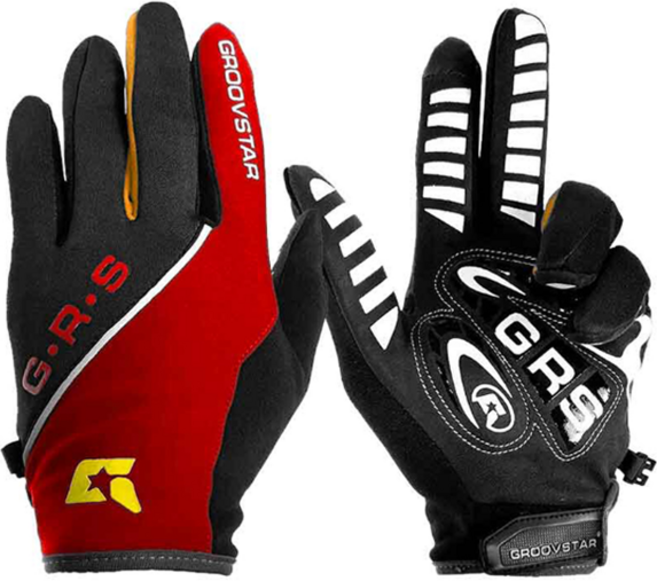 그루브스타 라이더 MTB 겨울 방한터치 장갑 양손세트, 레드, 1세트