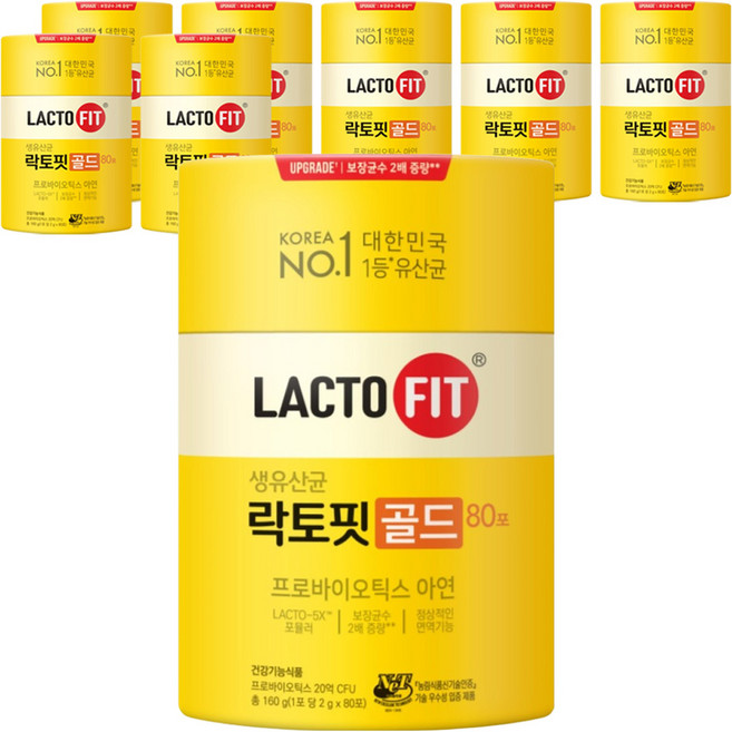 Chong Kun Dang 鍾根堂 LACTO-FIT Gold 80包, 160g, 8個