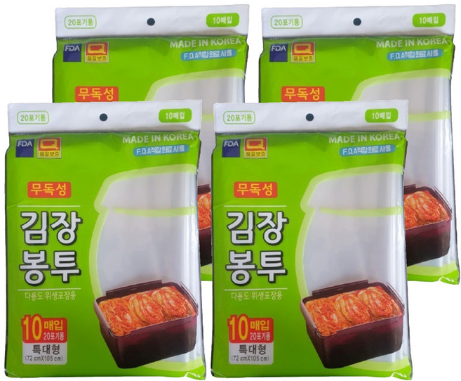 우진크린라이프 김장봉투, 특대형(약20포기), 10개입, 4개