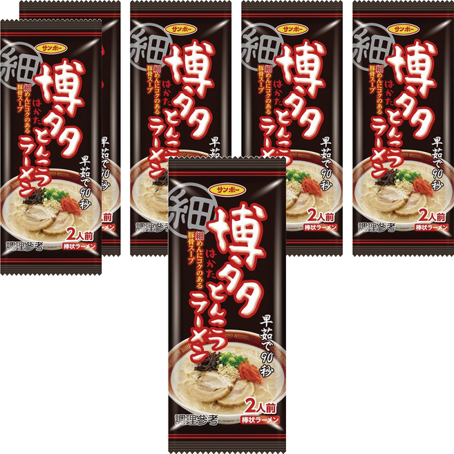 Sanpo 三寶 棒狀博多豚骨風味拉麵 170.4g, 6包
