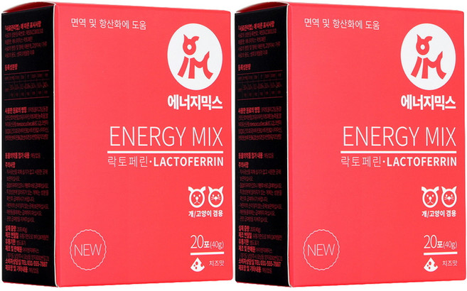 아이앤지메딕스 반려동물 에너지믹스 영양제, 40g, 면역/항산화, 2개