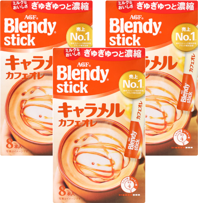 AGF Blendy 焦糖咖啡歐蕾, 8.3g, 8包, 3盒