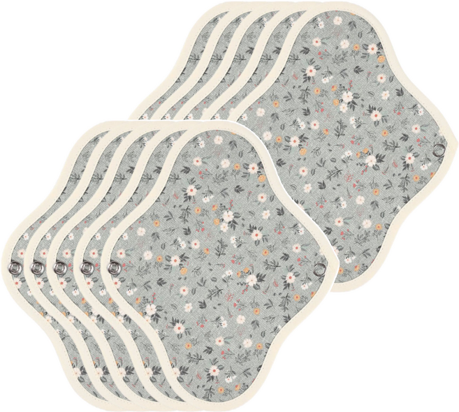 위즐리 면생리대 들꽃그린, 중형, 5개입, 2세트