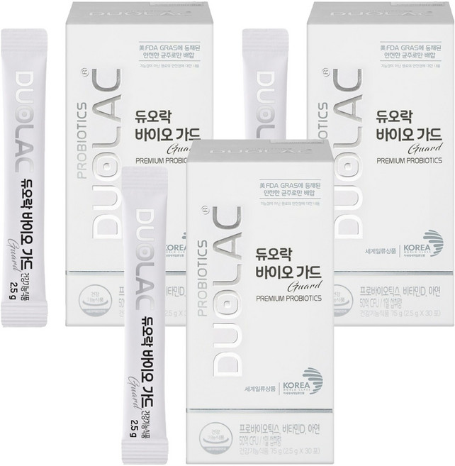 듀오락 바이오 가드 유산균, 75g, 3개