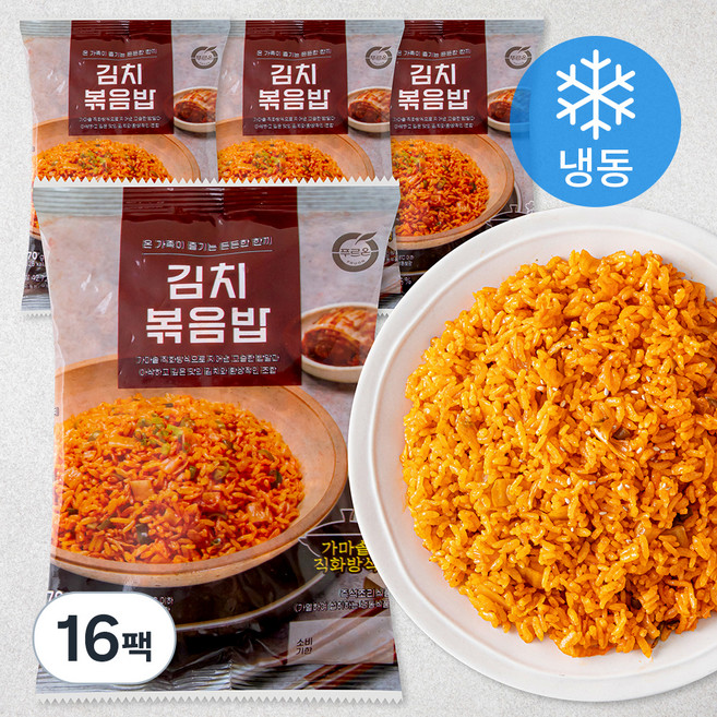 푸르온 김치 볶음밥 (냉동), 270g, 16개