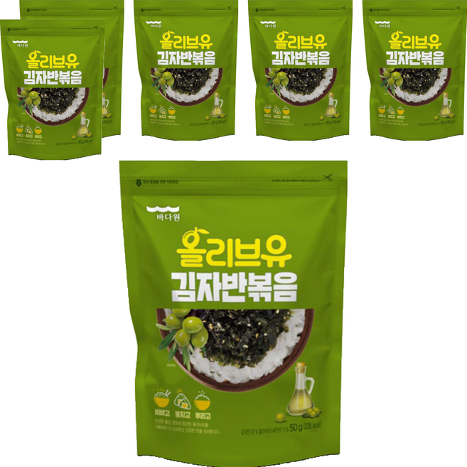 바다원 올리브유 김자반볶음, 50g, 6개