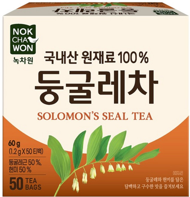 녹차원 국내산 둥굴레차, 1.2g, 50개입, 1개