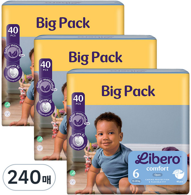 리베로 밴드형 기저귀, 240매, 6단계