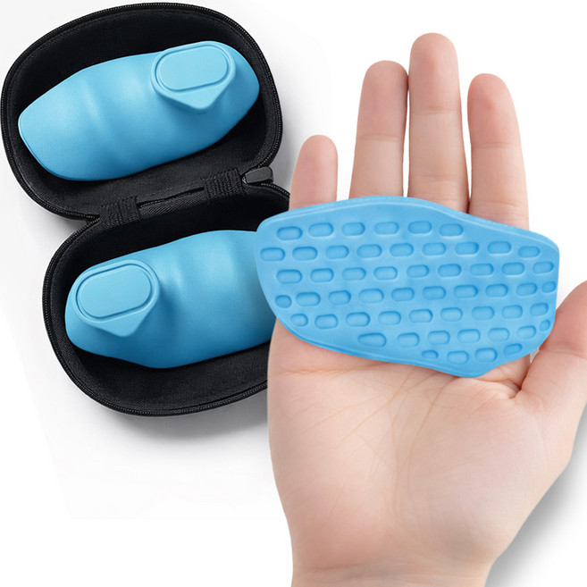 동핏랩 헬스장갑 굳은살 미끄럼방지 피트니스 실리콘 팜가드, 스카이블루, 1개