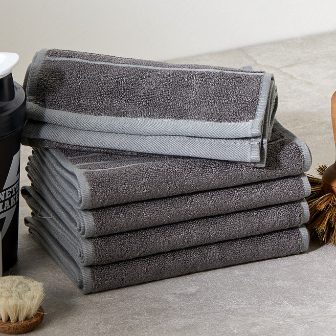 소프트터치 홈트 스포츠타올 20 x 100 cm, 애쉬모스, 5개