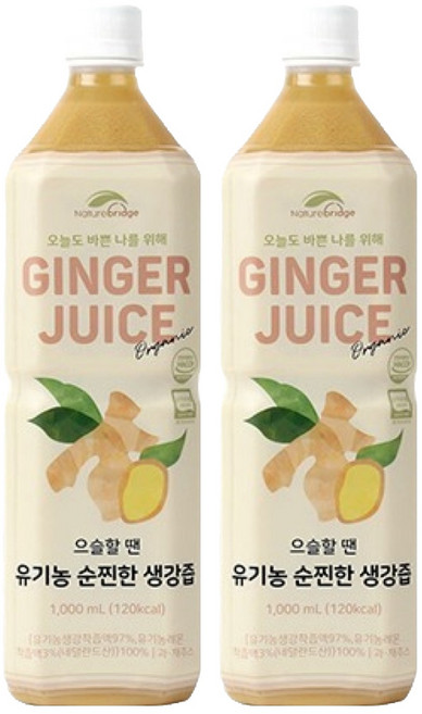 네이쳐브릿지 유기농 순찐한 생강즙, 1L, 2개
