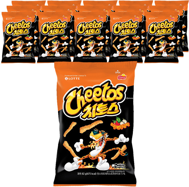 치토스 매콤달콤한맛, 82g, 16개