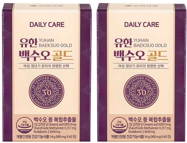 유한양행 백수오 골드 54g, 60정, 2개 - 쿠팡