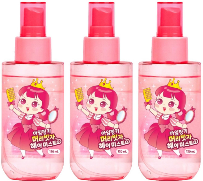 아임핑키 머리빗자 헤어미스트, 120ml, 3개