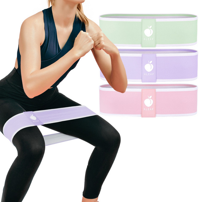 아리프 애플힙 스쿼트 밴드 3종 세트, LV01민트 + LV02퍼플 + LV03핑크, 1세트