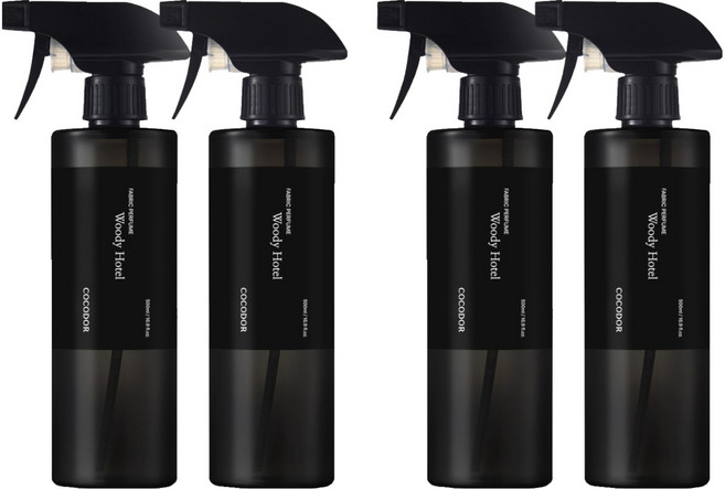 코코도르 퍼퓸 섬유탈취제 우디호텔, 4개, 500ml