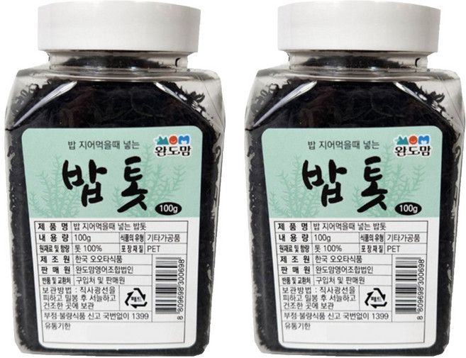 완도맘 밥톳, 100g, 2개