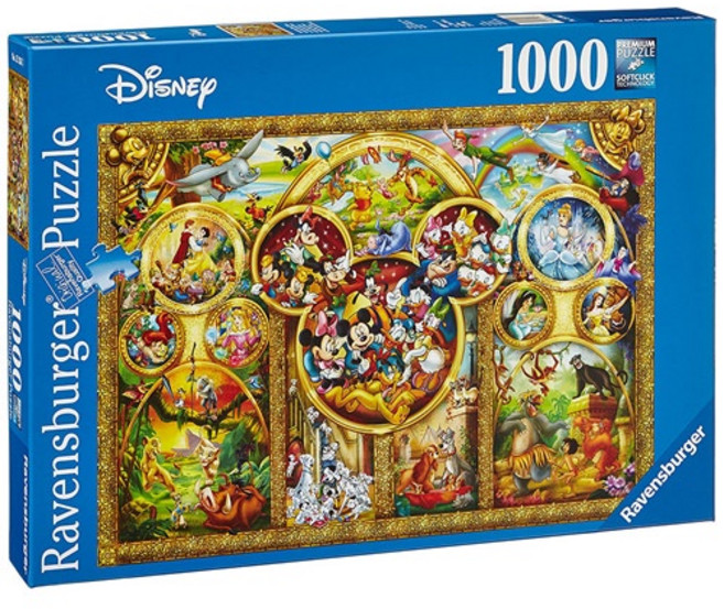 Ravensburger 維寶 迪士尼拼圖, 經典迪士尼主題畫, 1000片, 1盒