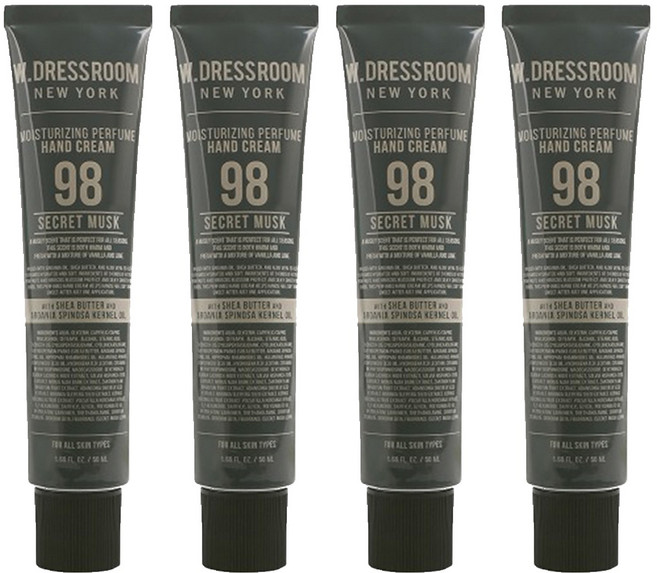 W.DRESSROOM 多麗絲 保濕香氛護手霜 No.98 秘密麝香, 50ml, 4條