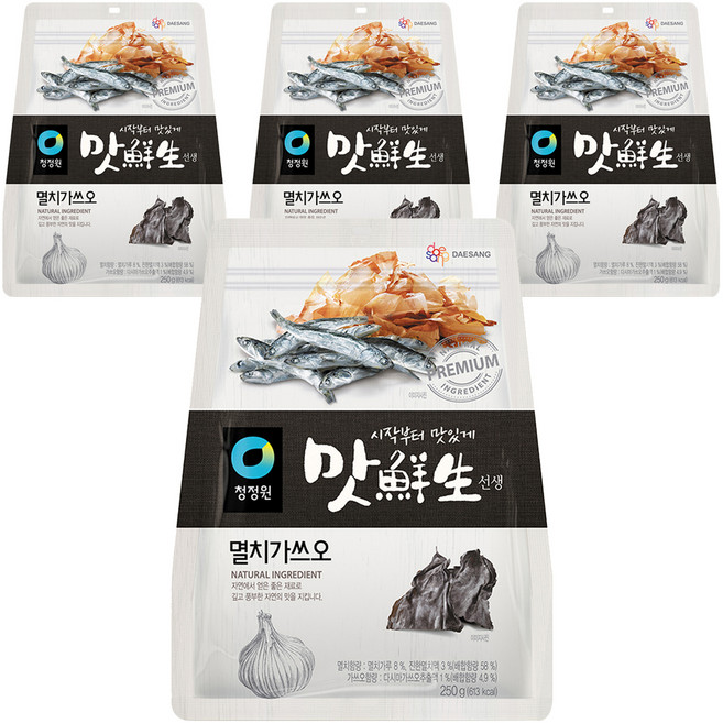 청정원 맛선생 멸치가쓰오, 250g, 4개