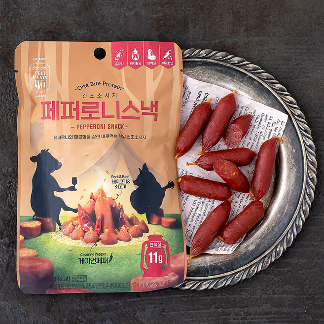 존쿡델리미트 페퍼로니스낵, 50g, 1개