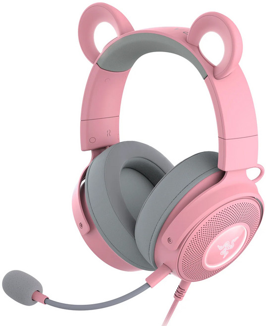 RAZER 雷蛇 北海巨妖耳機麥 Kitty V2 Pro電競耳機麥克風, 粉晶, 1個, Kitty V2 Pro