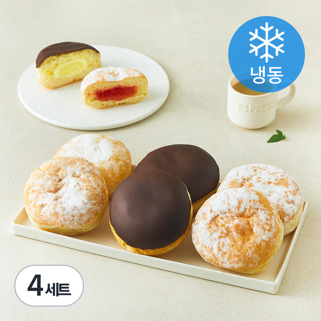 디엔비 도넛 멀티팩 A타입 12개 (냉동), 760g, 4세트