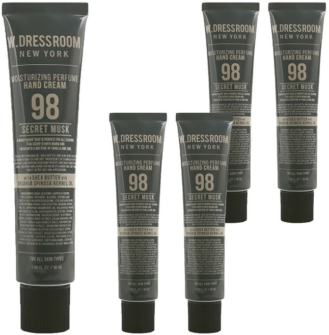 W.DRESSROOM 多麗絲 保濕香氛護手霜 No.98 秘密麝香, 50ml, 5條
