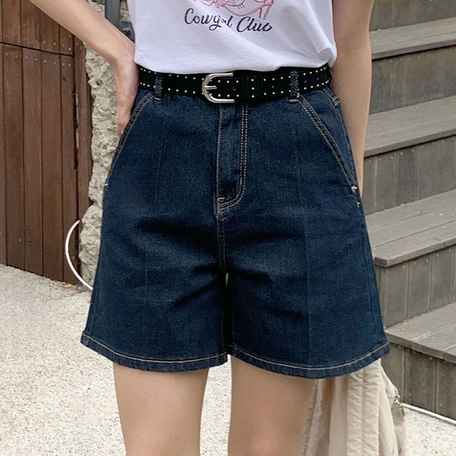 afinar 女款基本款原色丹寧短褲