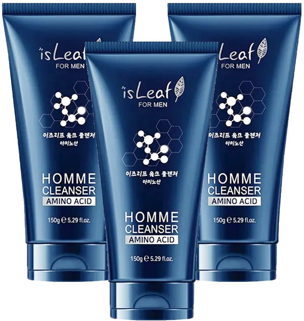 isLeaf 男士激淨潔面乳胺基酸, 150g, 3件