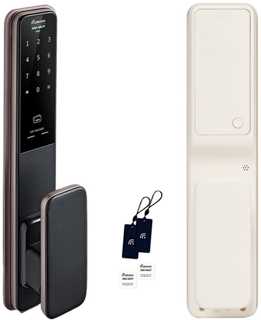 게이트맨 1초잠김 푸시풀 도어락 크림, 방문설치, GP-500RC